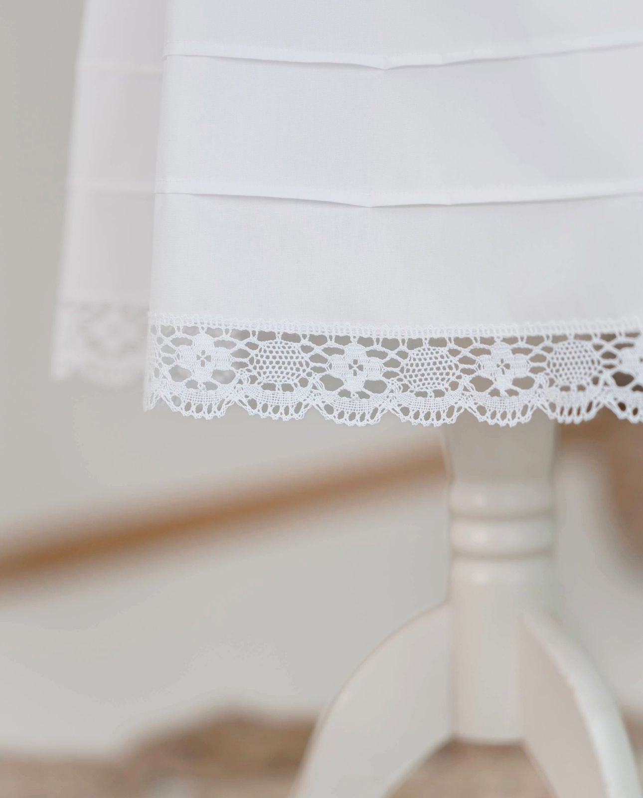 LEON Taufkleid ohne Ärmel für Baby Junge Mädchen, SWAROVSKI, Baumwolle