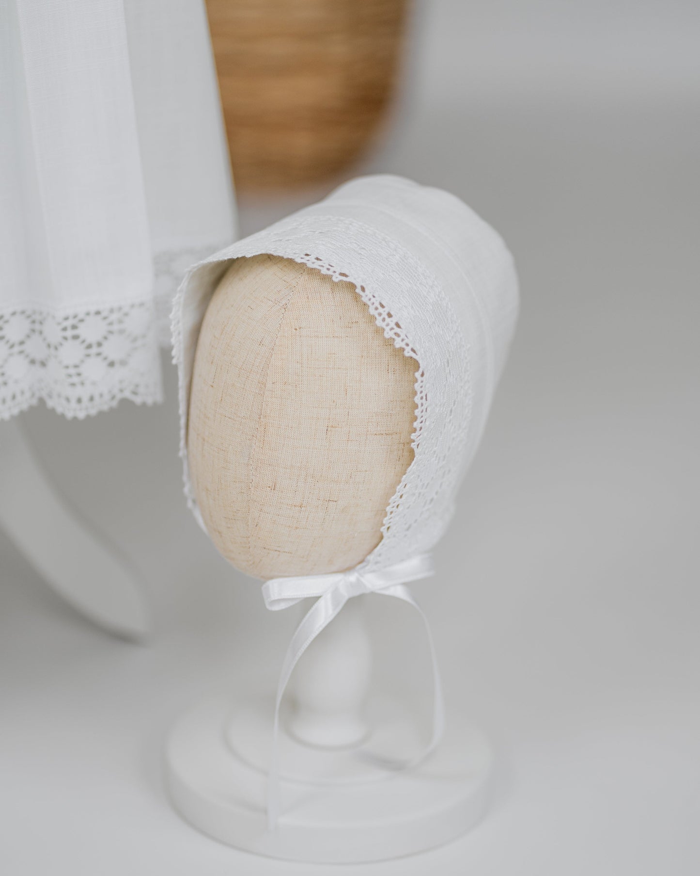 PAULA Taufkleid mit Mütze, Baumwolle, für Jungen und Mädchen im Ministrantenkleid-Design