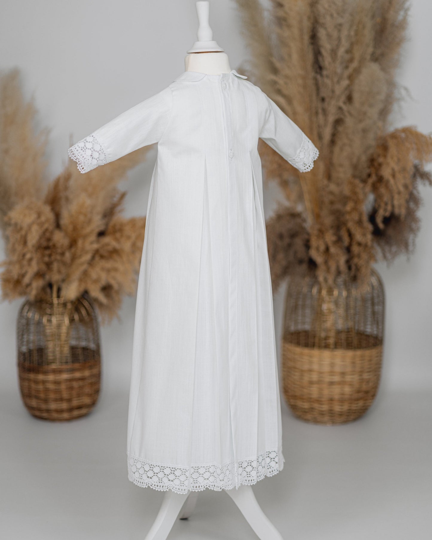 PAULA Taufkleid mit Mütze, Baumwolle, für Jungen und Mädchen im Ministrantenkleid-Design
