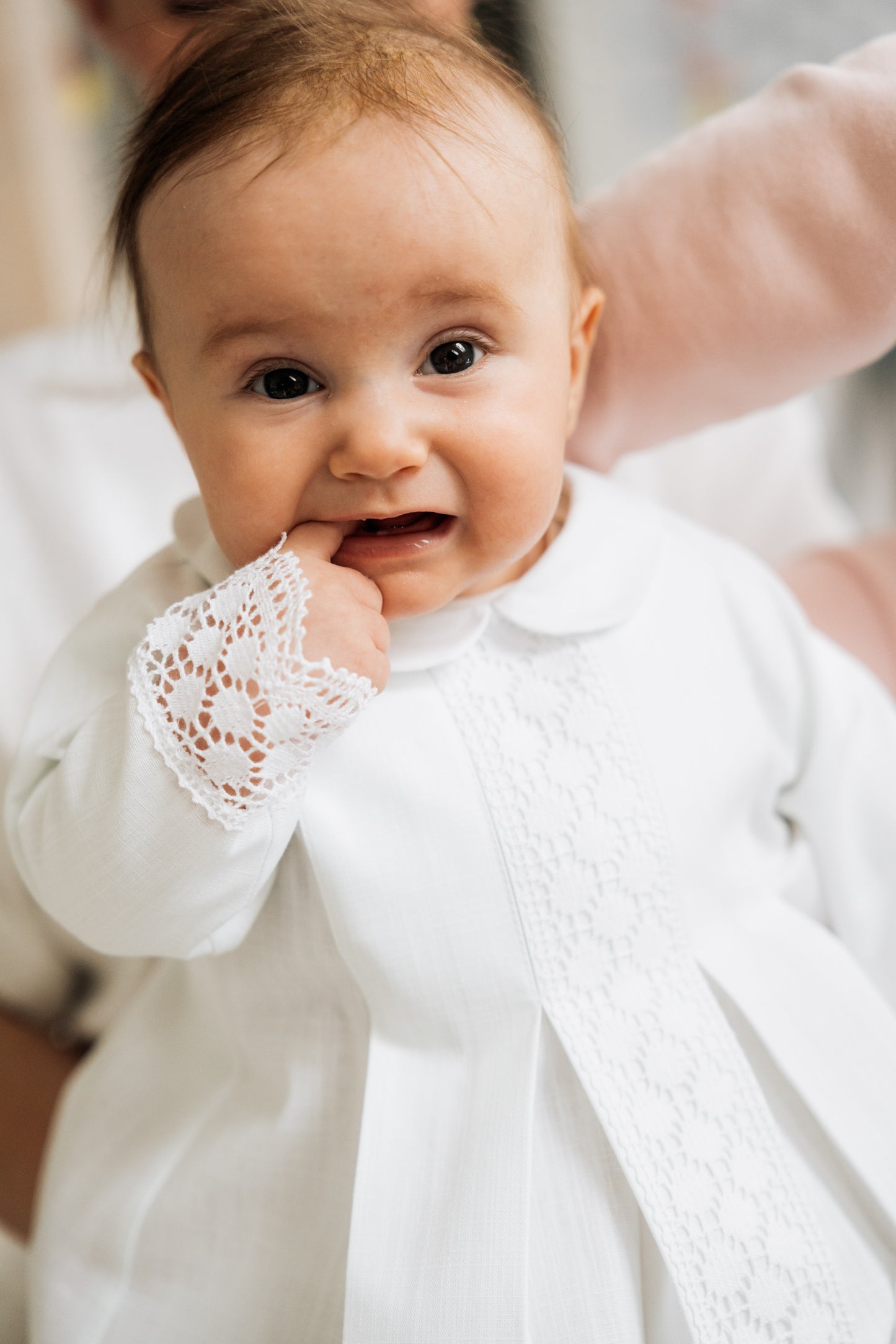 PAULA Taufkleid mit Mütze, Baumwolle, für Jungen und Mädchen im Ministrantenkleid-Design