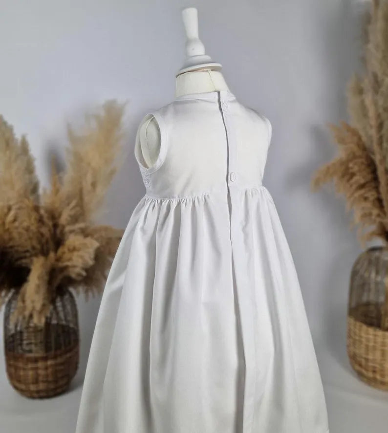 ANNA Taufkleid mit Mütze für Junge und Mädchen, Baumwolle, Familientaufkleid