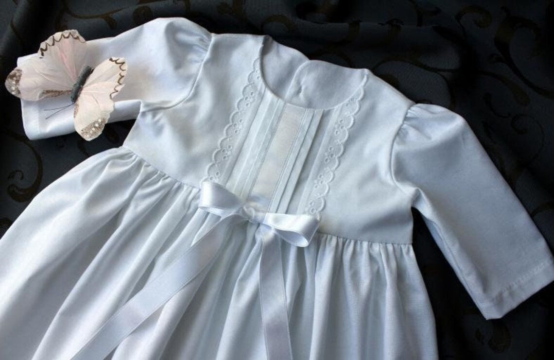 HANNES Taufkleid vintage für Junge und Mädchen, Baumwolle, Baumwollspitze