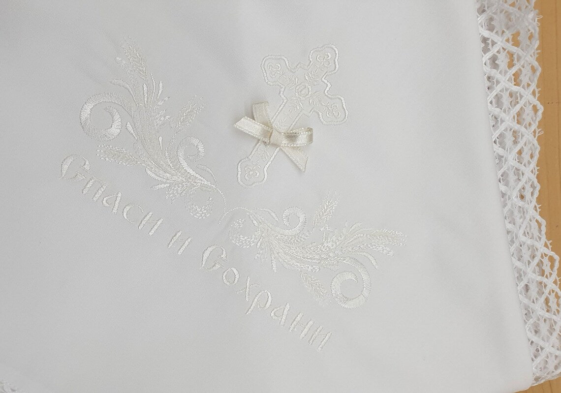 Taufkleid für orthodoxe Taufe, крестильный набор, крестильная рубашка, полотенцe