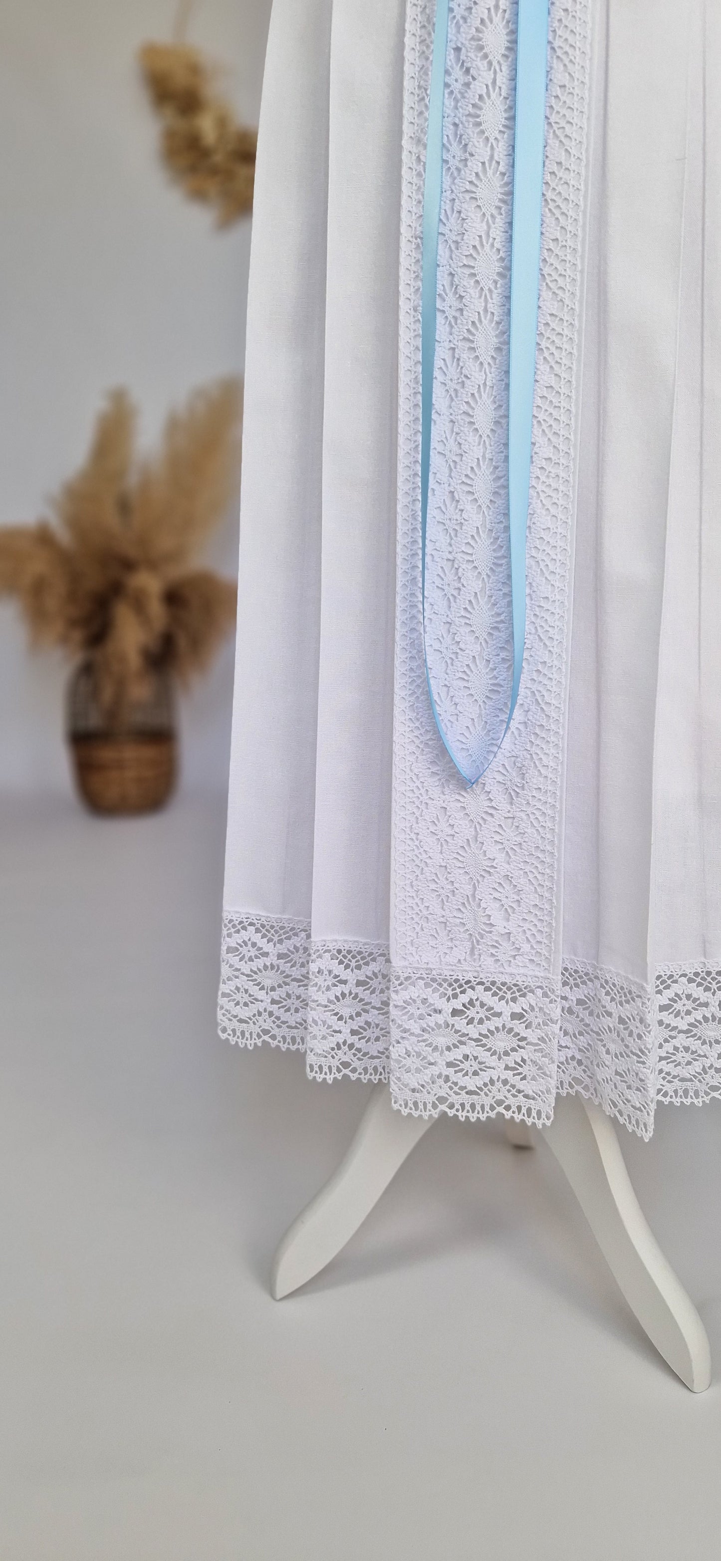 MAX Taufkleid ohne Ärmel für Junge und Mädchen aus Baumwollleinen