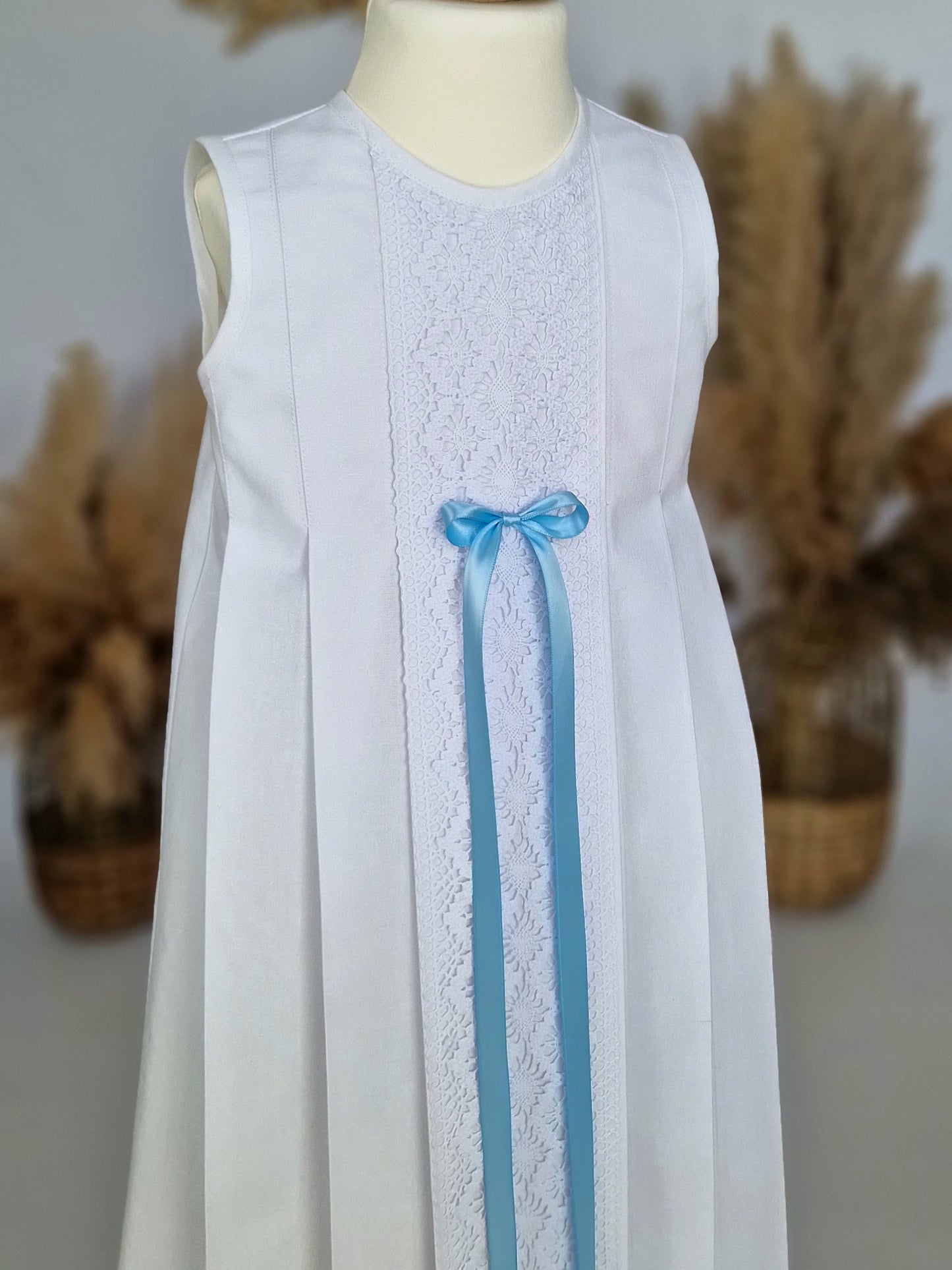 MAX Taufkleid ohne Ärmel für Junge und Mädchen aus Baumwollleinen