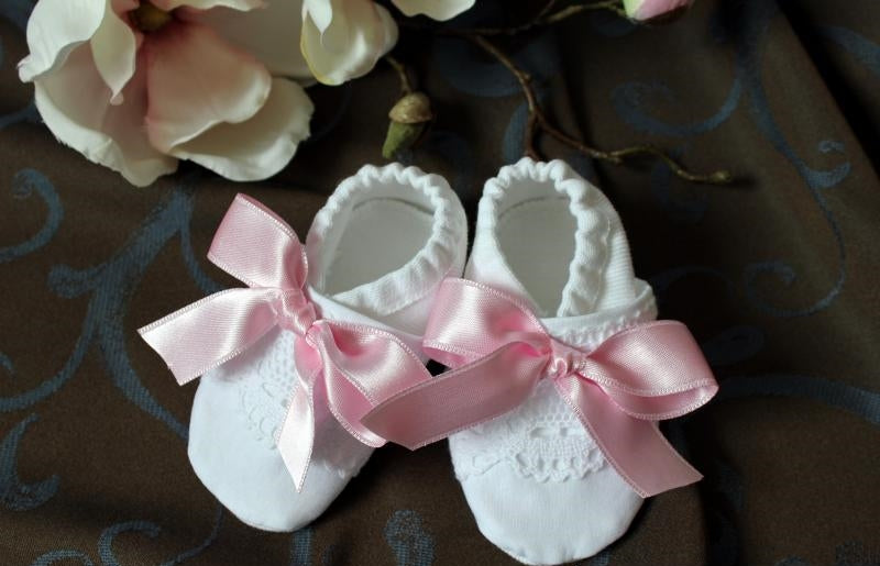 Taufschuhe Baby Junge Mädchen, maßgeschneidert, Baumwolle, Schuhe für Taufe weiss