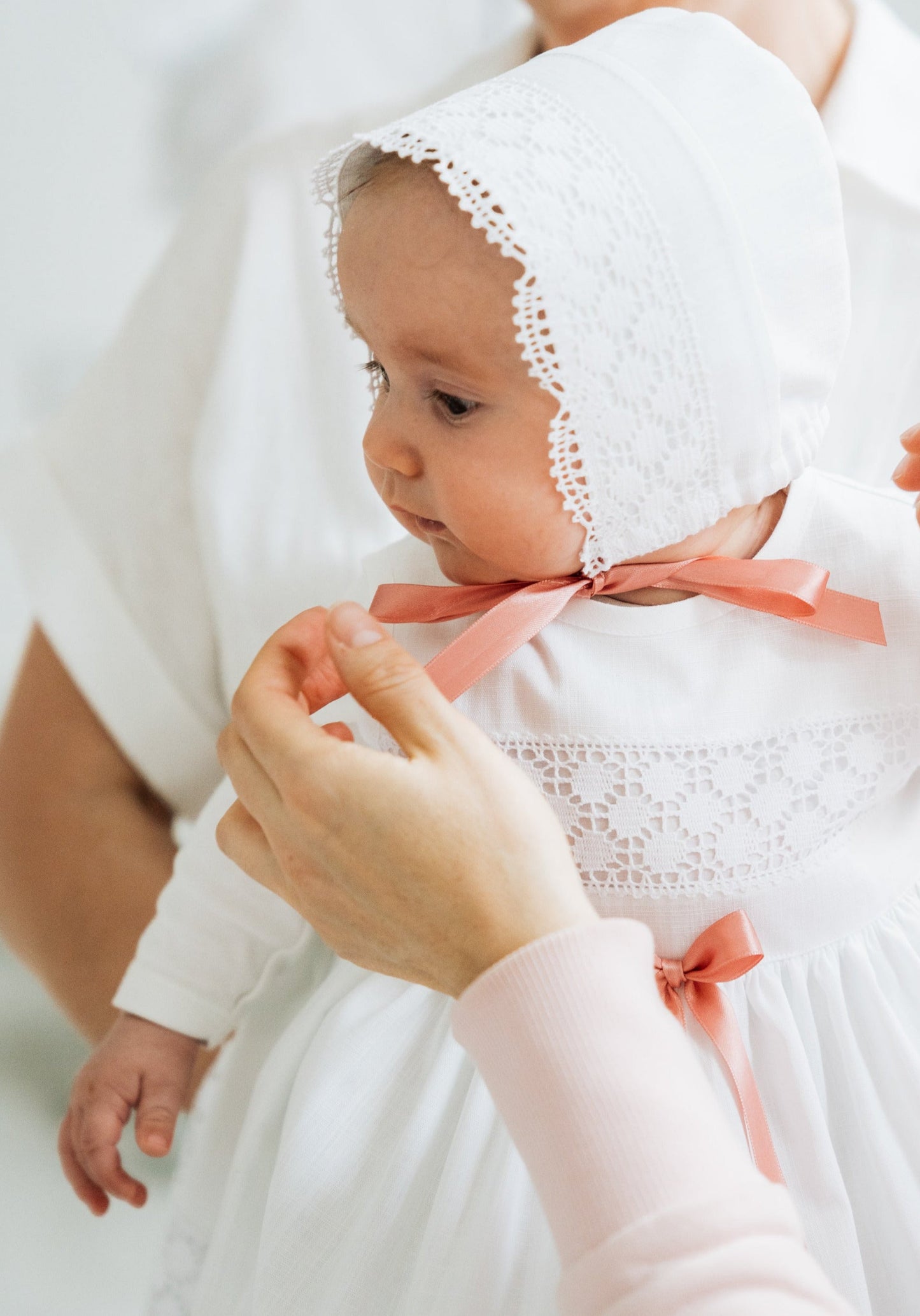 BRUNI Taufkleid mit Mütze für Junge und Mädchen, Baumwolle, Familientaufkleid
