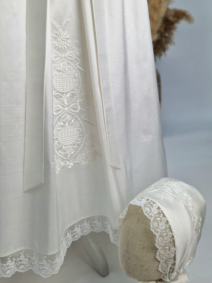 WILHELM Taufkleid aus Seide mit Mütze, für Jungen und Mädchen