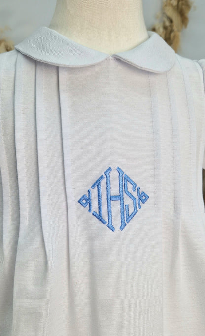 PAÓLO Taufkleid mit Mütze aus Baumwolle für Jungen und Mädchen, mit IHS Schrift