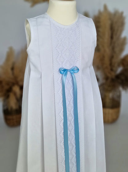 MAX Taufkleid ohne Ärmel für Junge und Mädchen aus Baumwollleinen