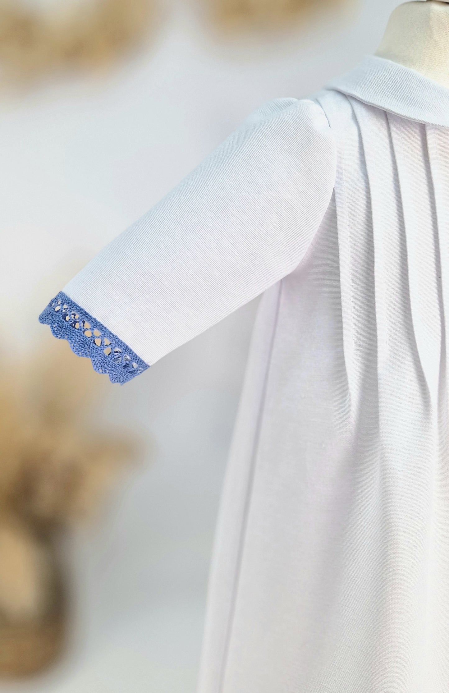 PAÓLO Taufkleid mit Mütze aus Baumwolle für Jungen und Mädchen, mit IHS Schrift