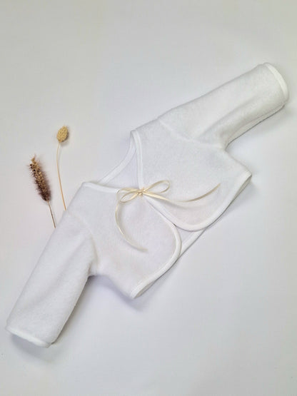 Taufjacke aus Fleece, Fleecejäckchen für Babys