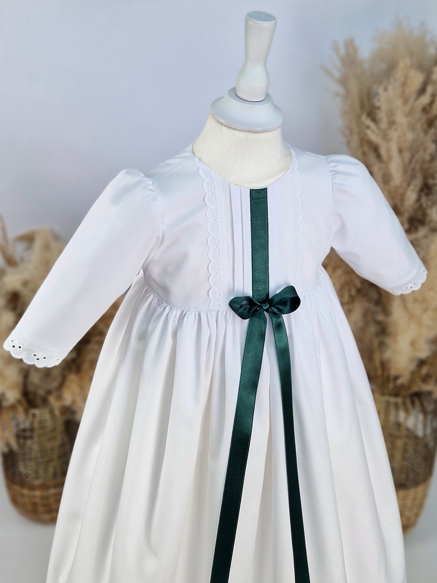 HANNES Taufkleid vintage für Junge und Mädchen,  Baumwolle, Baumwollspitze