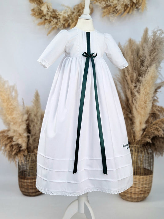 HANNES Taufkleid vintage für Junge und Mädchen,  Baumwolle, Baumwollspitze