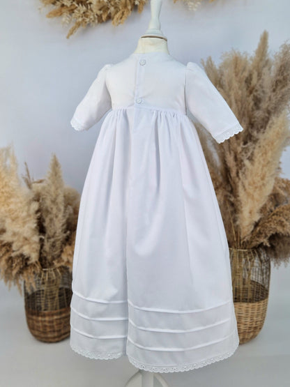 HANNES Taufkleid vintage für Junge und Mädchen,  Baumwolle, Baumwollspitze