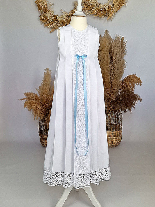 MAX Taufkleid ohne Ärmel für Junge und Mädchen aus Baumwollleinen